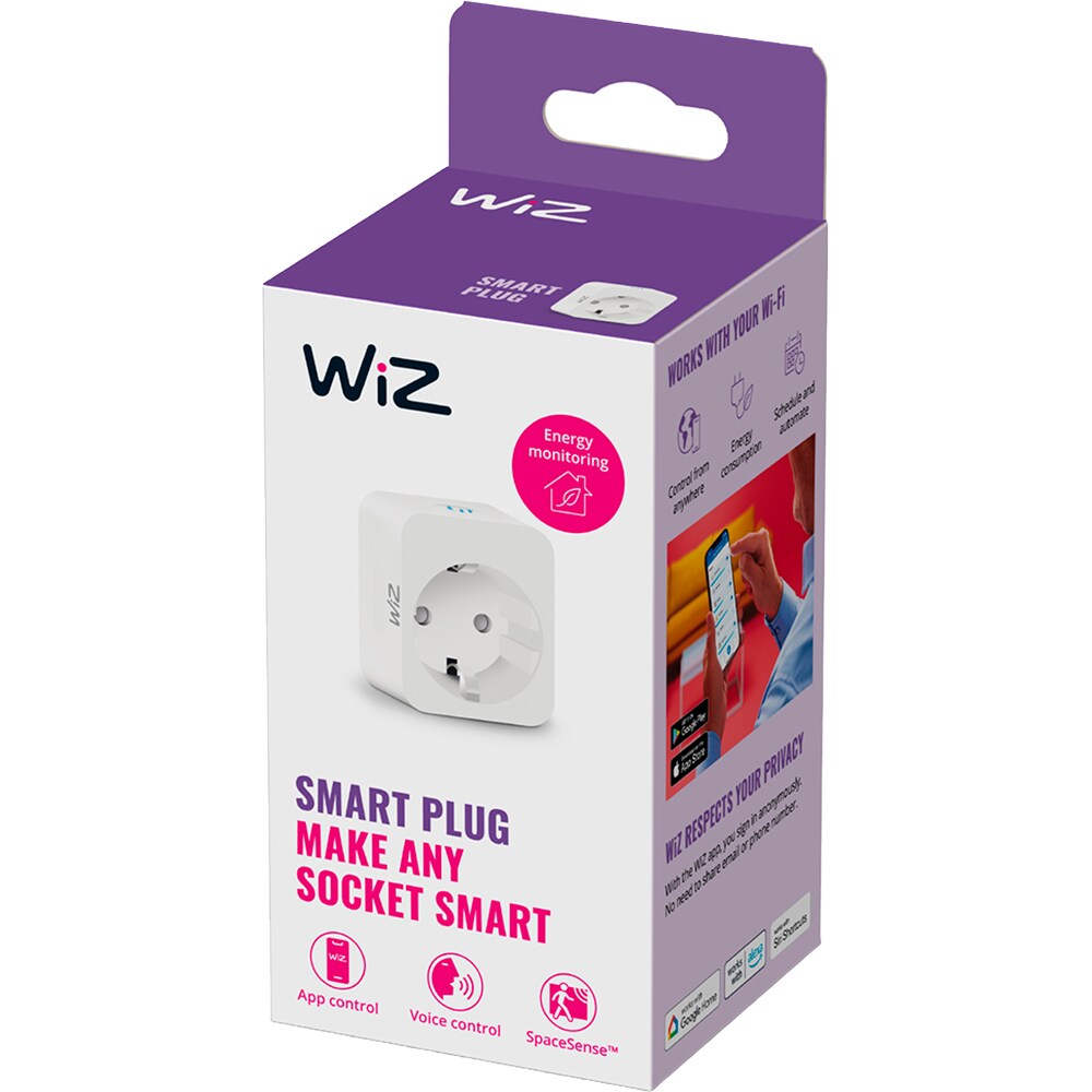 Priza inteligenta WIZ Connected, Wi-Fi, 2300W, alb