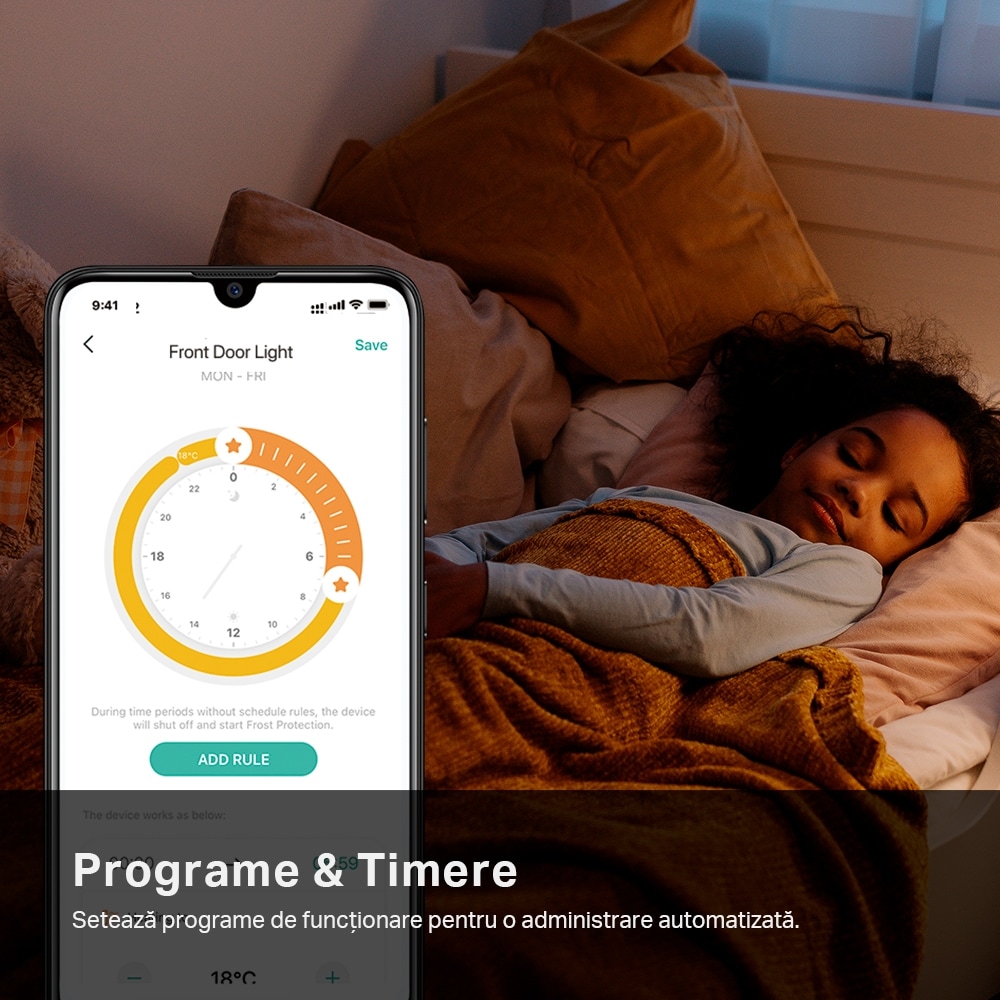 Cap Termostat Smart TP-LINK KE100, Wi-Fi, alb