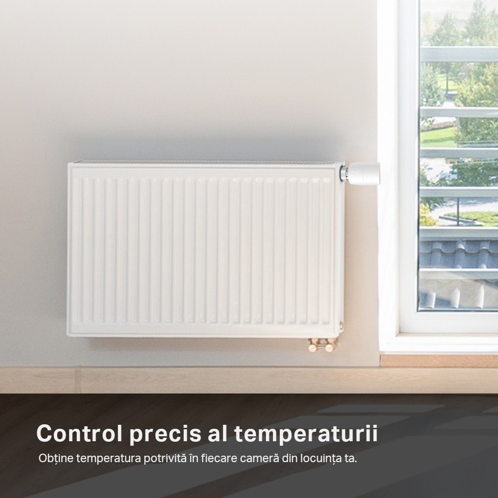 Cap Termostat Smart TP-LINK KE100, Wi-Fi, alb