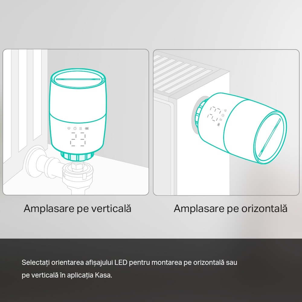 Cap Termostat Smart TP-LINK KE100, Wi-Fi, alb