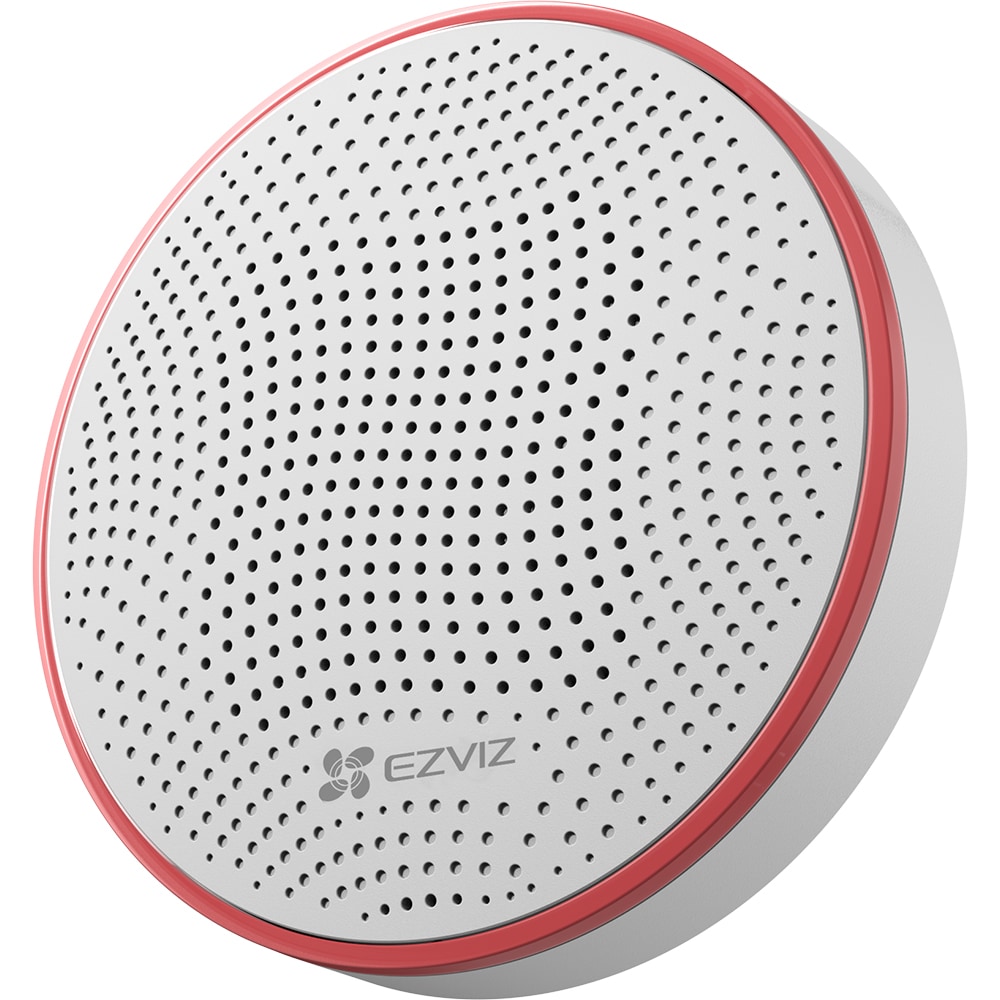 Sirena EZVIZ T9C, Wi-Fi, ZigBee, 90-105 dB, alarma anti-miscare, Smart, alb