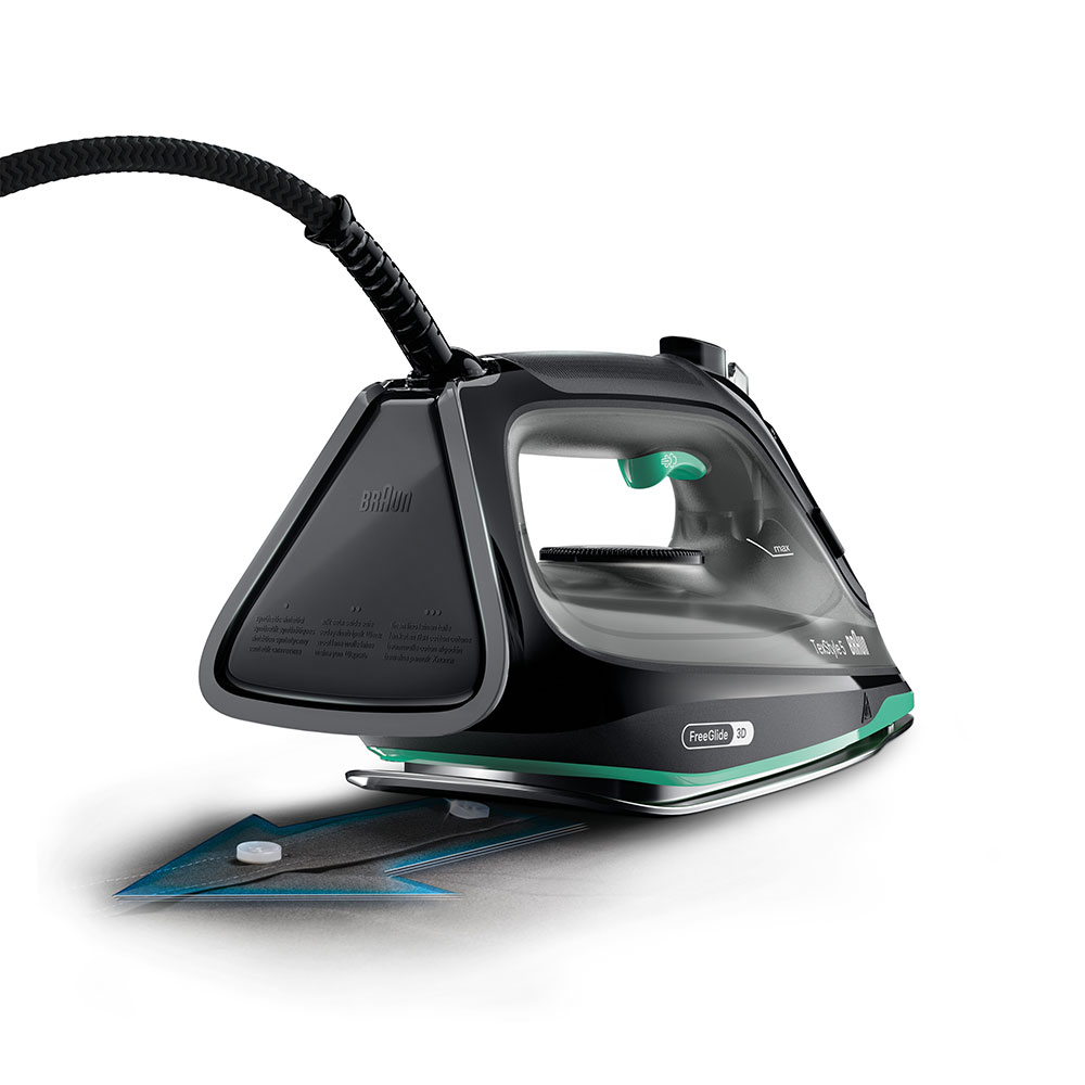 Fier de calcat BRAUN TexStyle 5 SI5277GR, 2700W, 220g/min, 300ml, talpa SuperCeramic, negru-verde