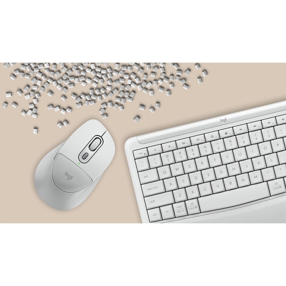 Kit tastatura si mouse Wireless LOGITECH Signature Comfort Plus Combo MK880, bluetooth, Layout US, alb