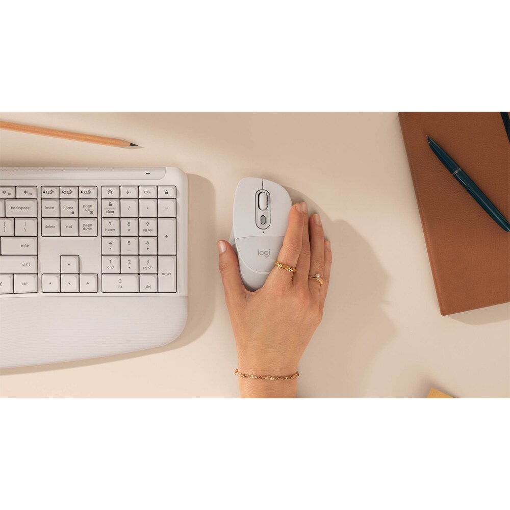 Mouse Wireless LOGITECH Signature Comfort Plus M850 L, 4000 dpi, alb
