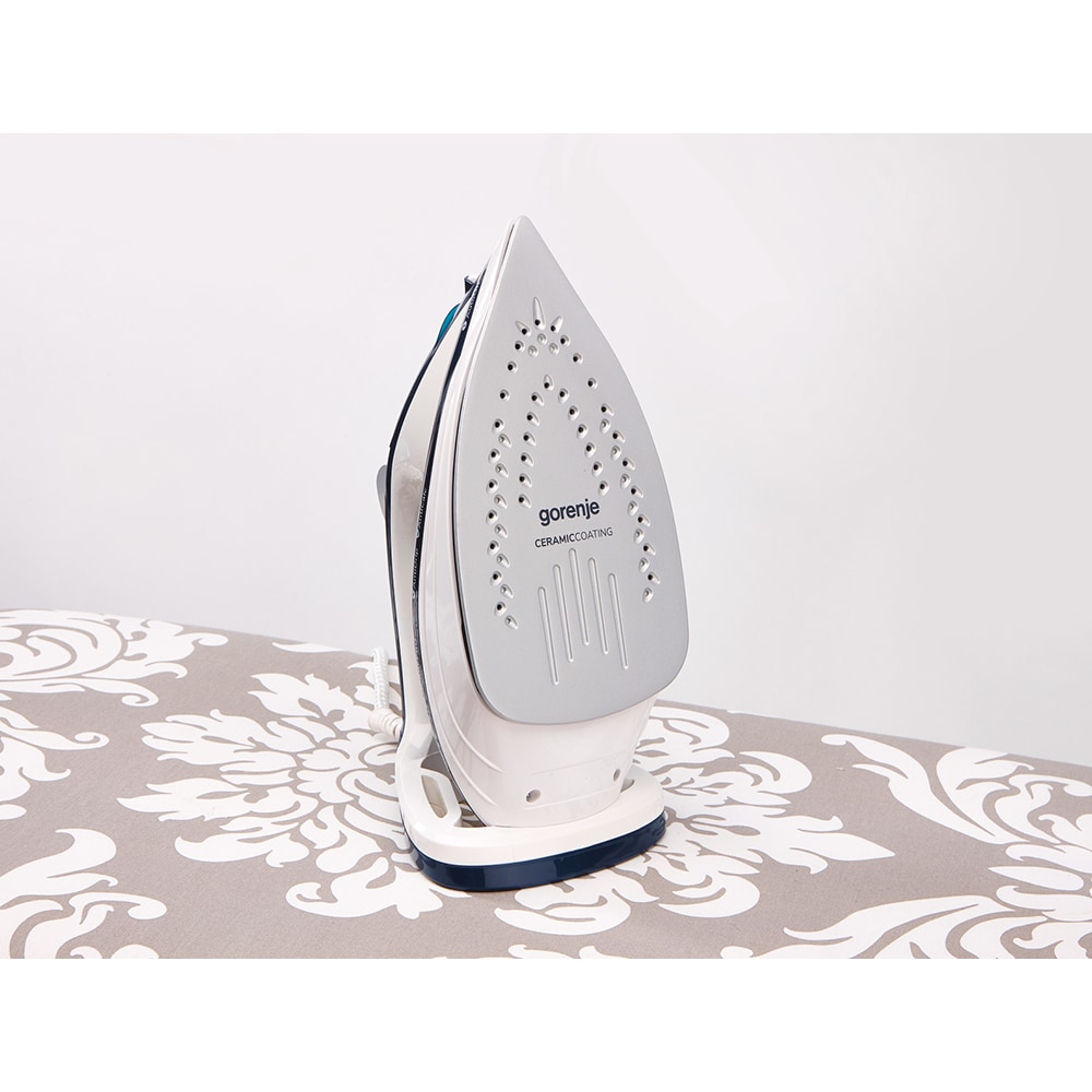 Fier de calcat GORENJE SIH2600BLC, 2600W, 95g/min, 350ml, talpa ceramica, albastru-alb