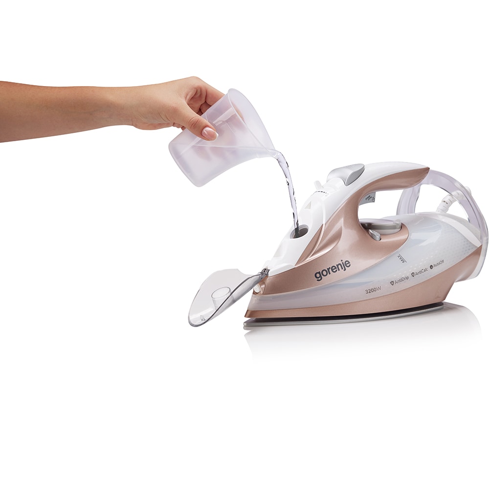 Fier de calcat GORENJE SIH3200WR, 3200W, 250g/min, 420ml, talpa ceramica, roz