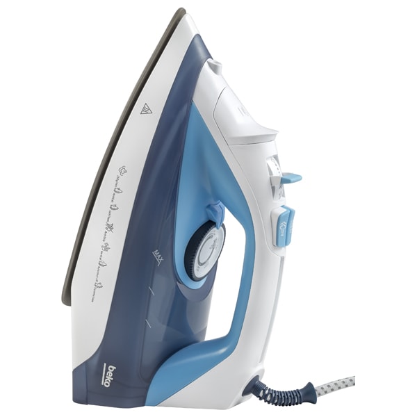 Fier de calcat BEKO SIM 7124 B, 2400W, 150g/min, 350ml, talpa ceramica SteamXtra, alb-albastru