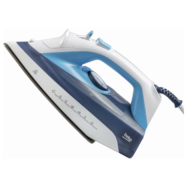 Fier de calcat BEKO SIM 7124 B, 2400W, 150g/min, 350ml, talpa ceramica SteamXtra, alb-albastru