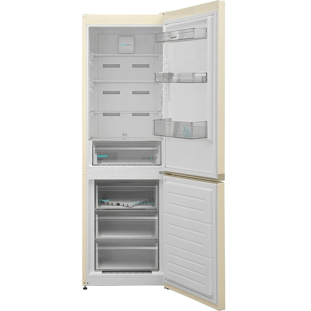 Combina frigorifica SHARP SJ-FBA09DMXJE-EU, Advanced No Frost, 295 l, H 186 cm, Clasa E, bej