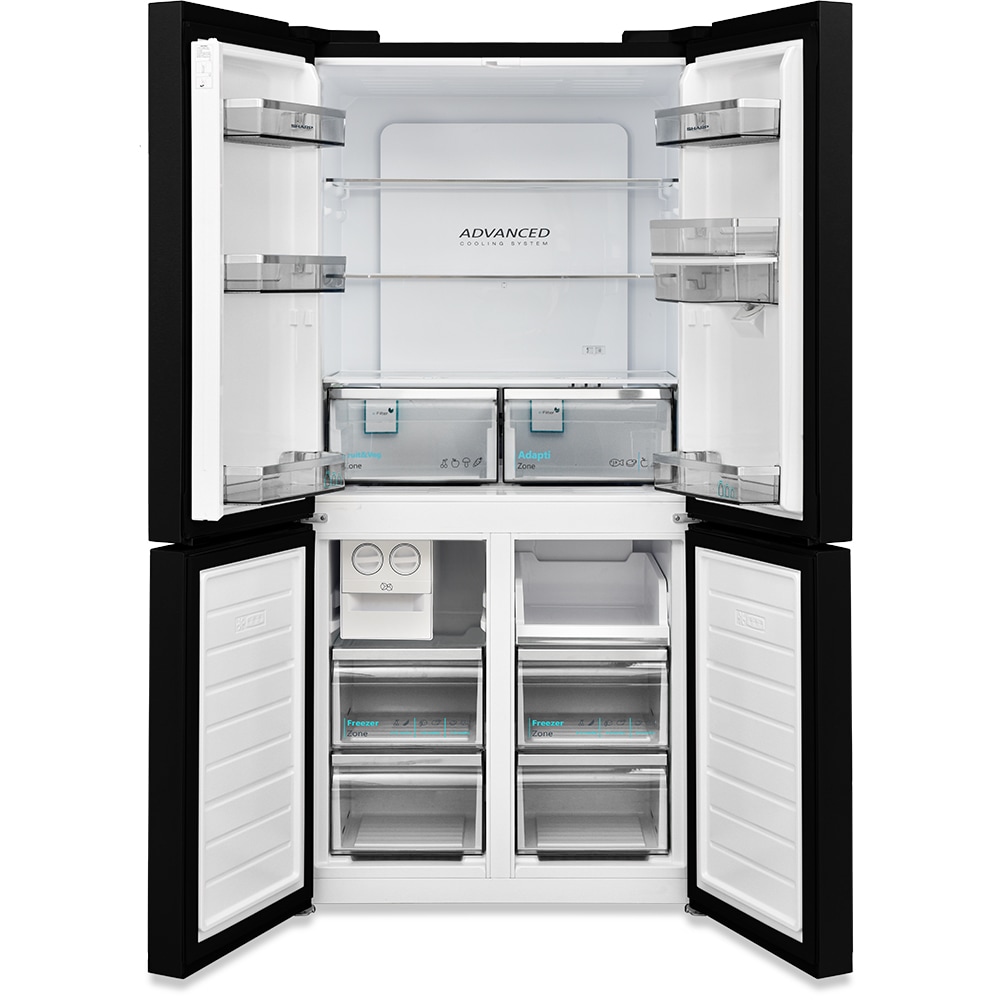 Side by Side SHARP SJ-NFA25IHDAE-EU2, Advance No Frost, 488 l, H 179 cm, Clasa E, dark inox