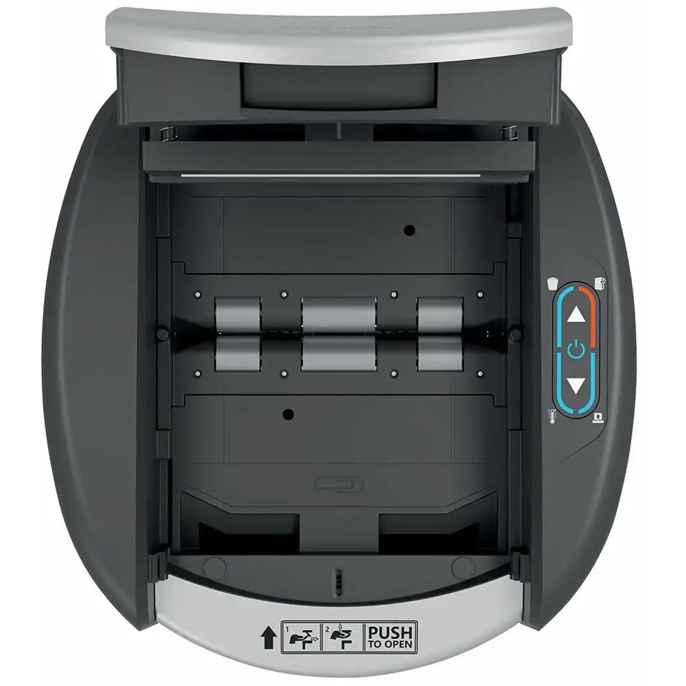 Distrugator documente automat REXEL SHREDMAX 200X, 200 coli, cos 21l, Cross-cut, P4, negru-gri