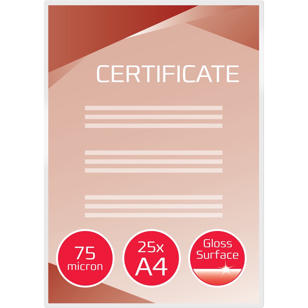 Folie laminat GBC, 75 microni, A4, 25 bucati