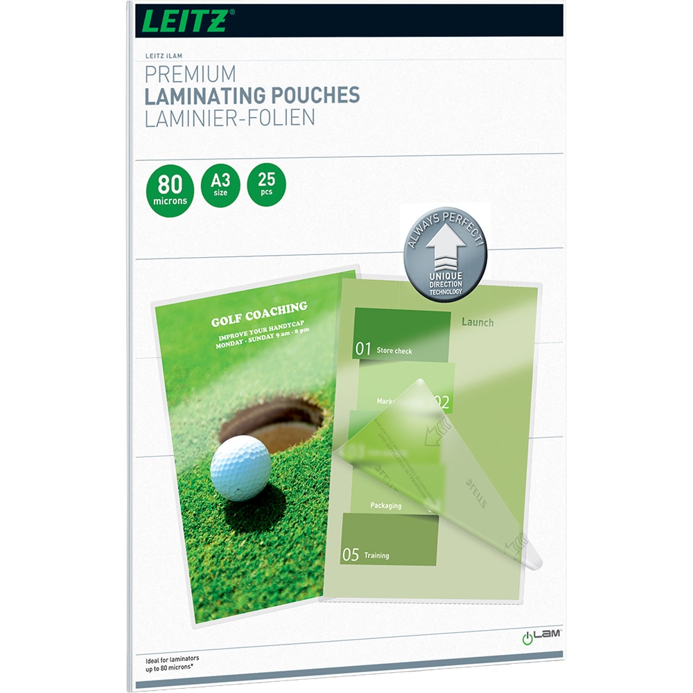 Folie laminat LEITZ UDT, 80 microni, A3, 25buc/set