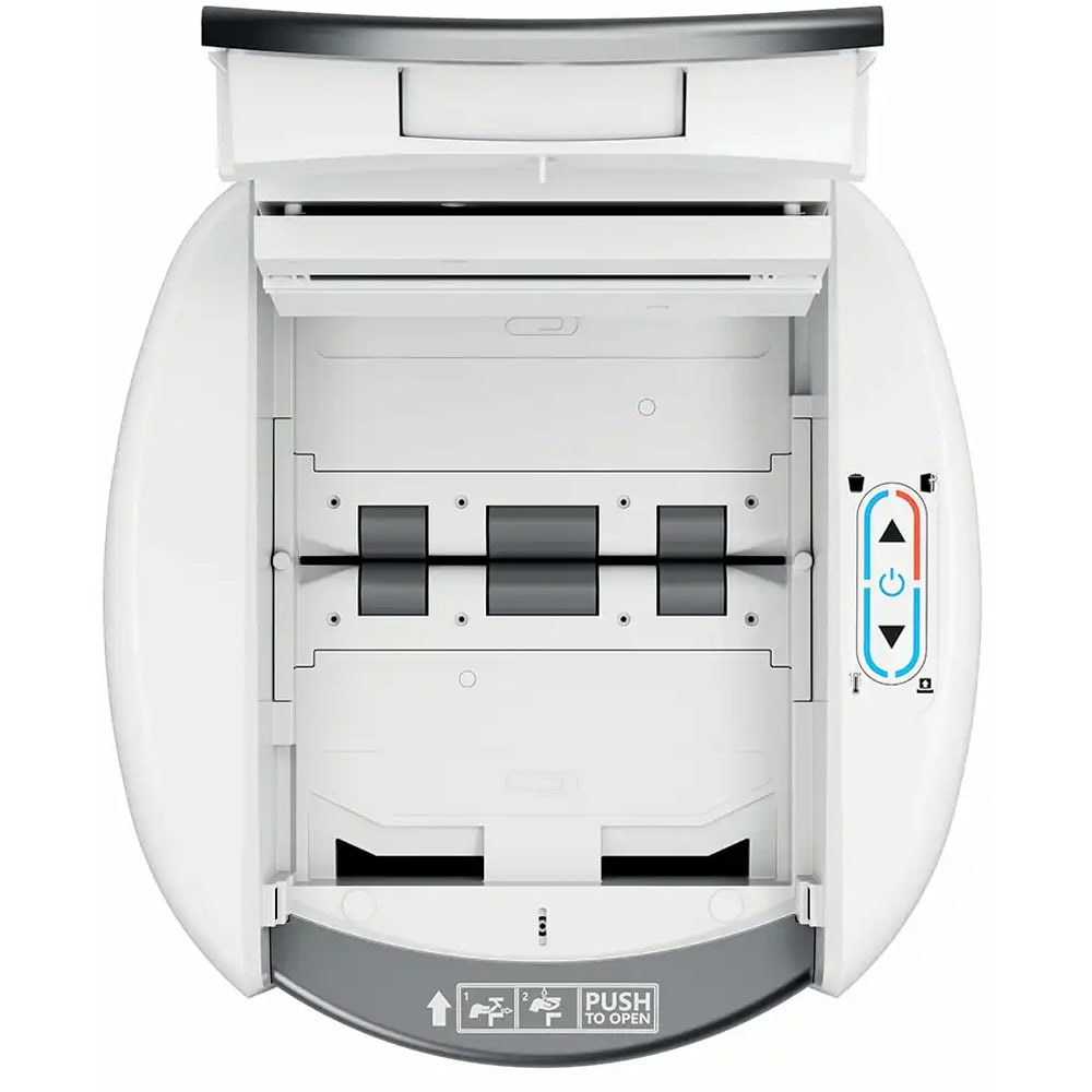Distrugator documente automat Leitz OptiMax Small Office, 200 coli, cos 21l, Cross-cut, P4, alb-gri