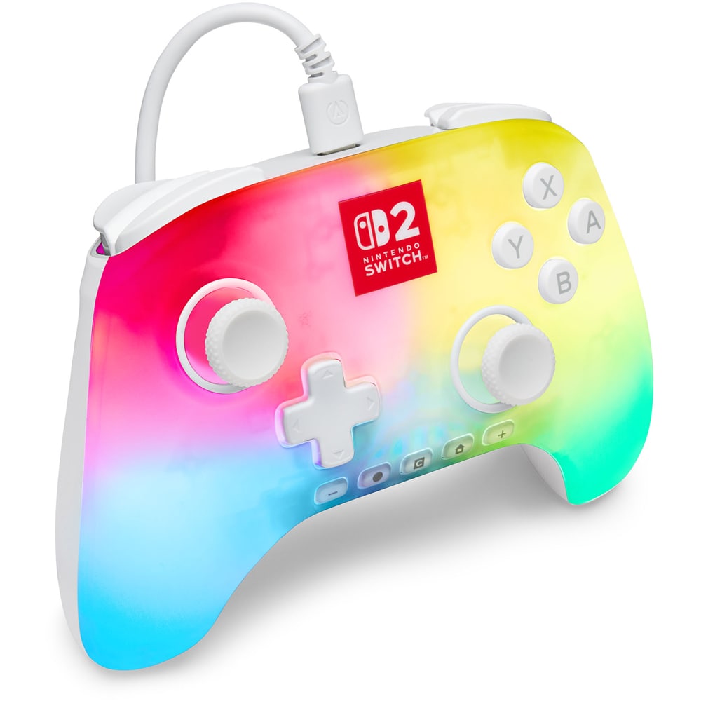 Controller POWERA Advantage Lumectra pentru Nintendo Switch 2, alb