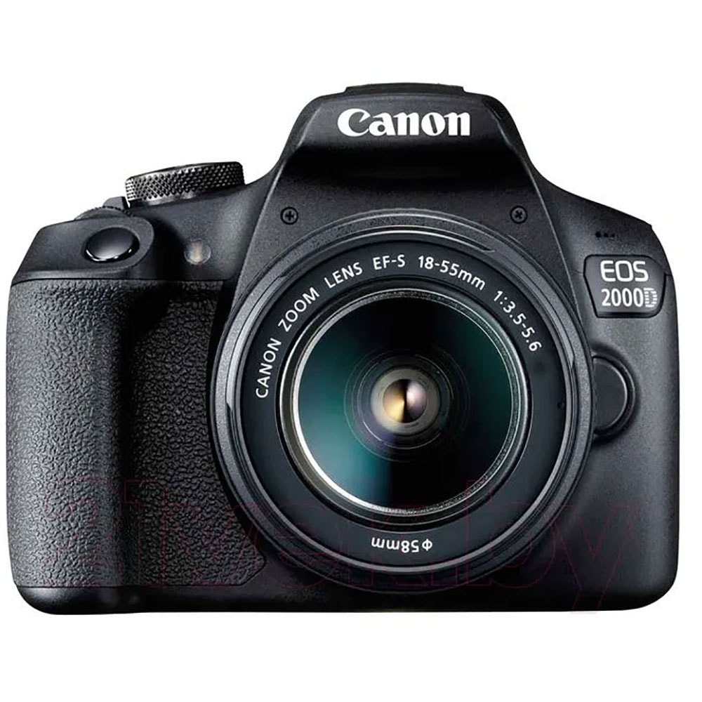 Aparat foto DSLR CANON EOS 2000D, 24.1 MP, Wi-Fi, negru + Obiectiv 18-55mm EF-S DC III