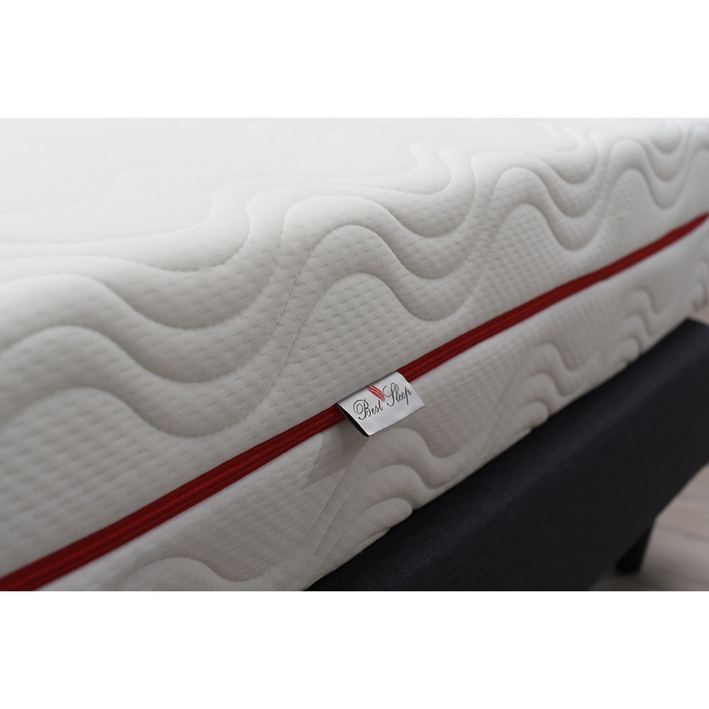 Saltea ortopedica BEST SLEEP White Wave 21+4 cm, 160 x 200 cm, Spuma cu memorie, Fermitate medie, hipoalergenica