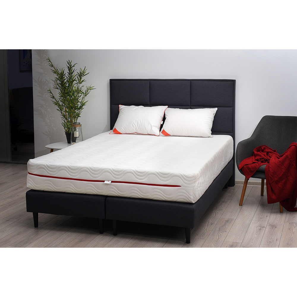 Saltea ortopedica BEST SLEEP White Wave 21+4 cm, 140 x 200 cm, Spuma cu memorie, Fermitate medie, hipoalergenica