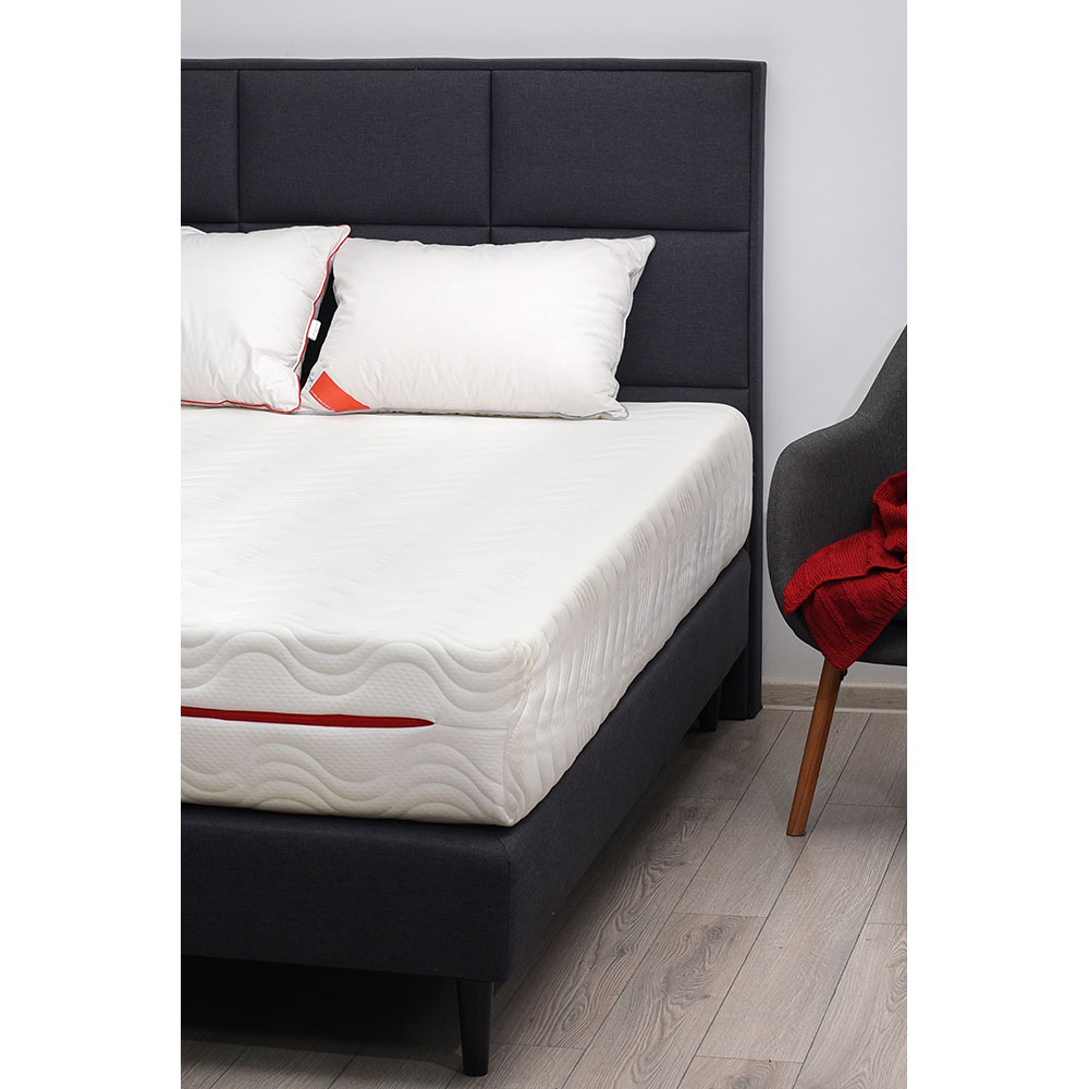 Saltea ortopedica BEST SLEEP White Wave 21+4 cm, 140 x 200 cm, Spuma cu memorie, Fermitate medie, hipoalergenica