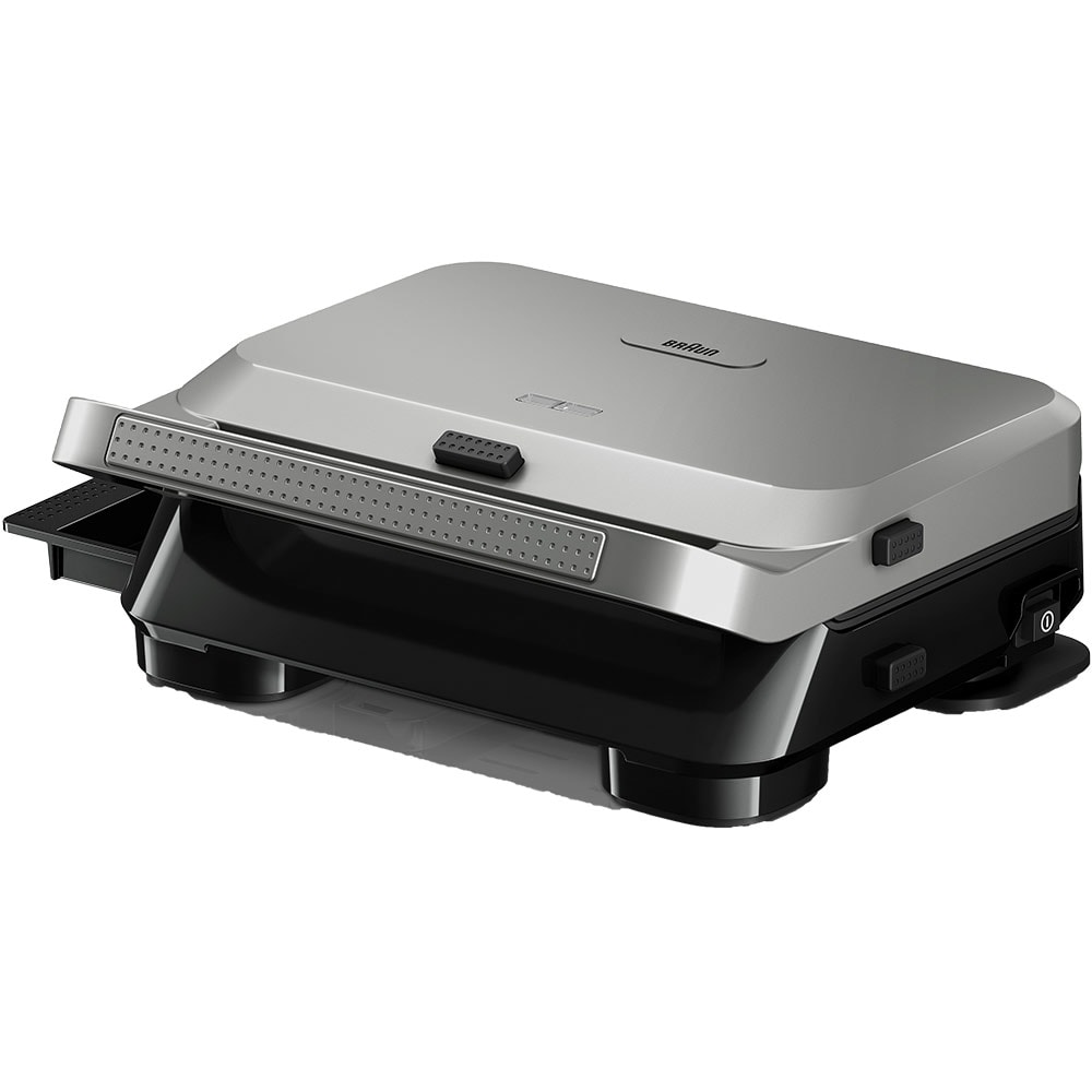 Sandwich maker BRAUN SM5006, 800W, 2 placi detasabile, negru-argintiu