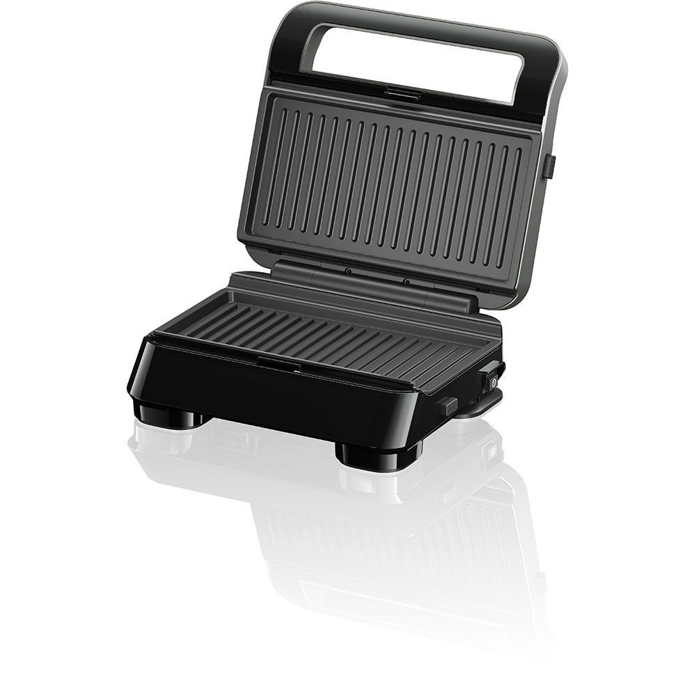 Sandwich maker BRAUN SM5006, 800W, 2 placi detasabile, negru-argintiu