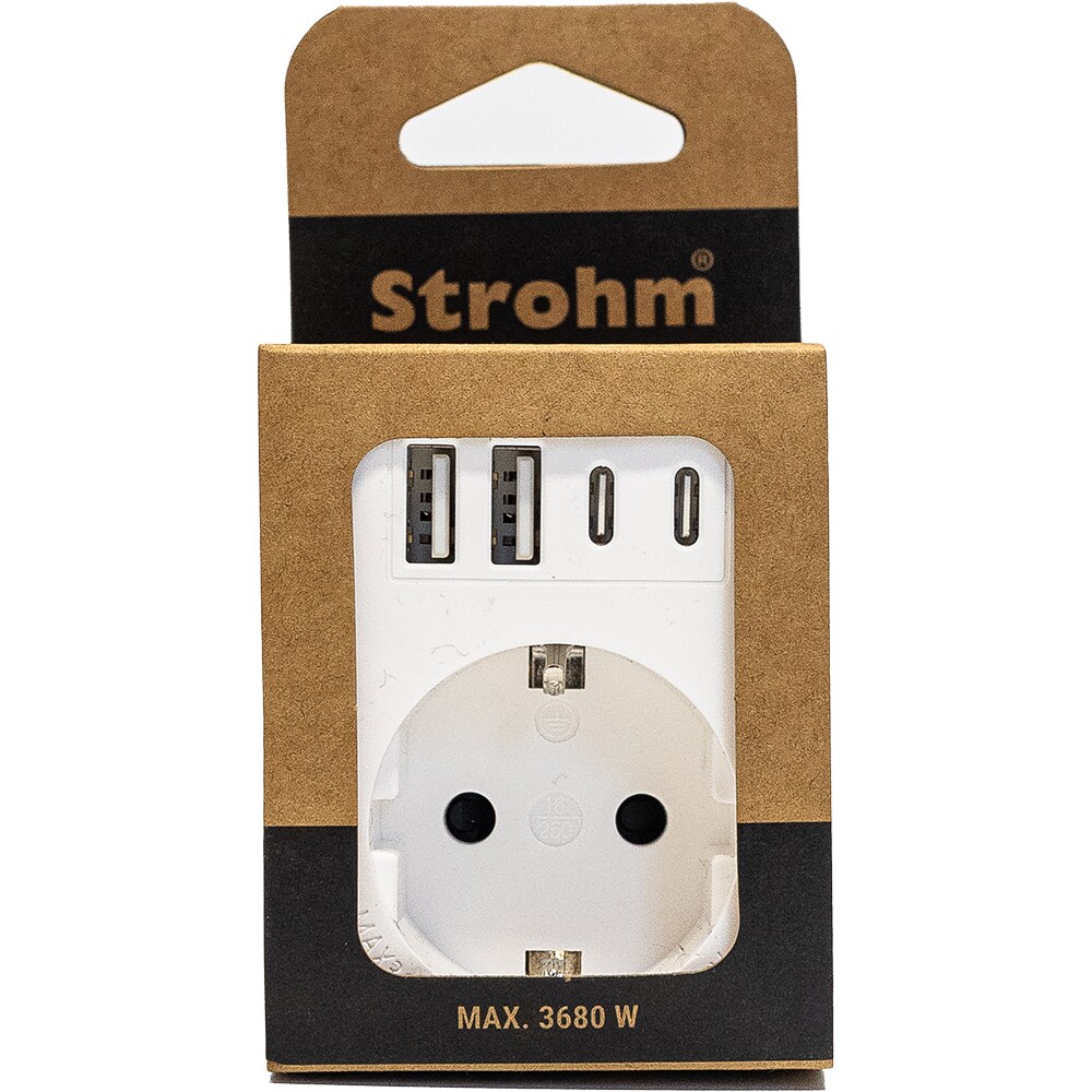 Adaptor priza STROHM, IP20, 3680W, alb