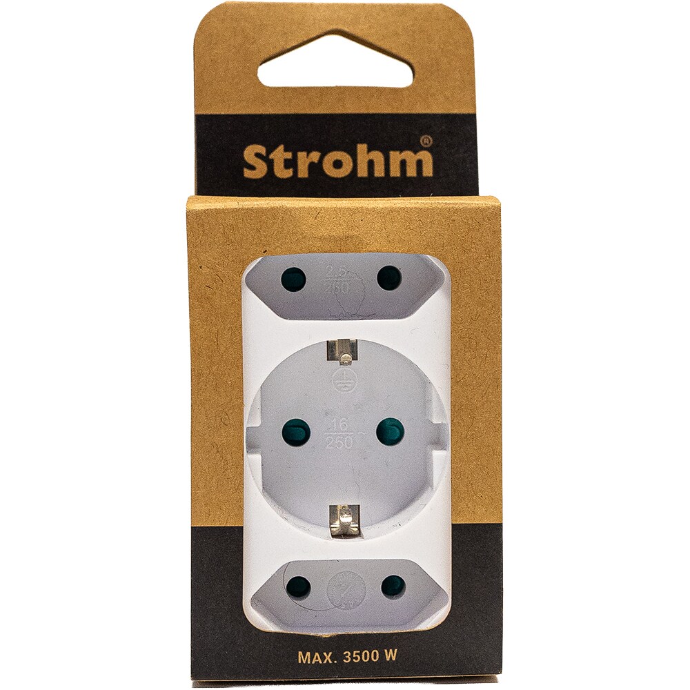 Adaptor priza STROHM, IP20, 3680W, alb