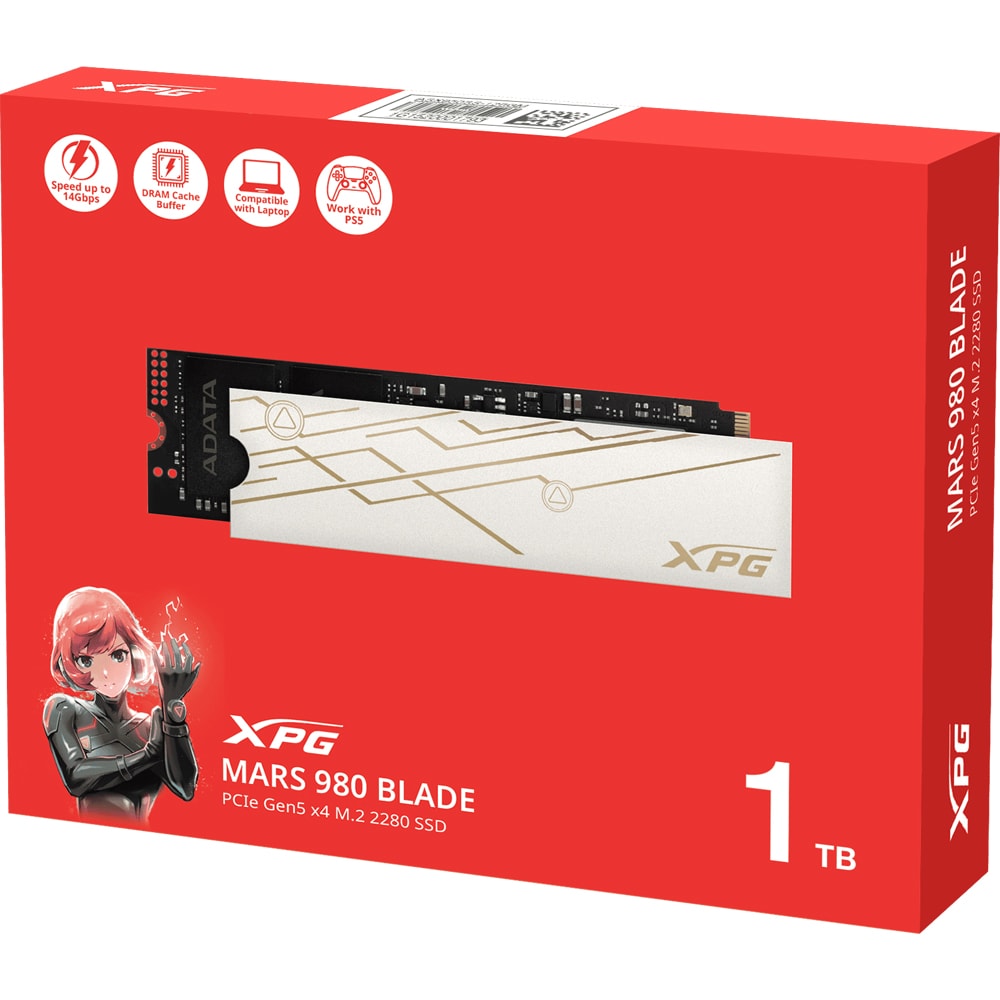 Solid-State Drive (SSD) ADATA XPG Mars 980 Blade, 1TB, PCI Express 5.0 x4, M.2, SMAR-980B-1TCS