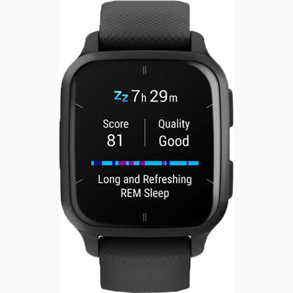 Smartwatch GARMIN Venu Sq 2 Music Edition, 40mm, Wi-Fi, Android/iOS, silicon, Slate/Black