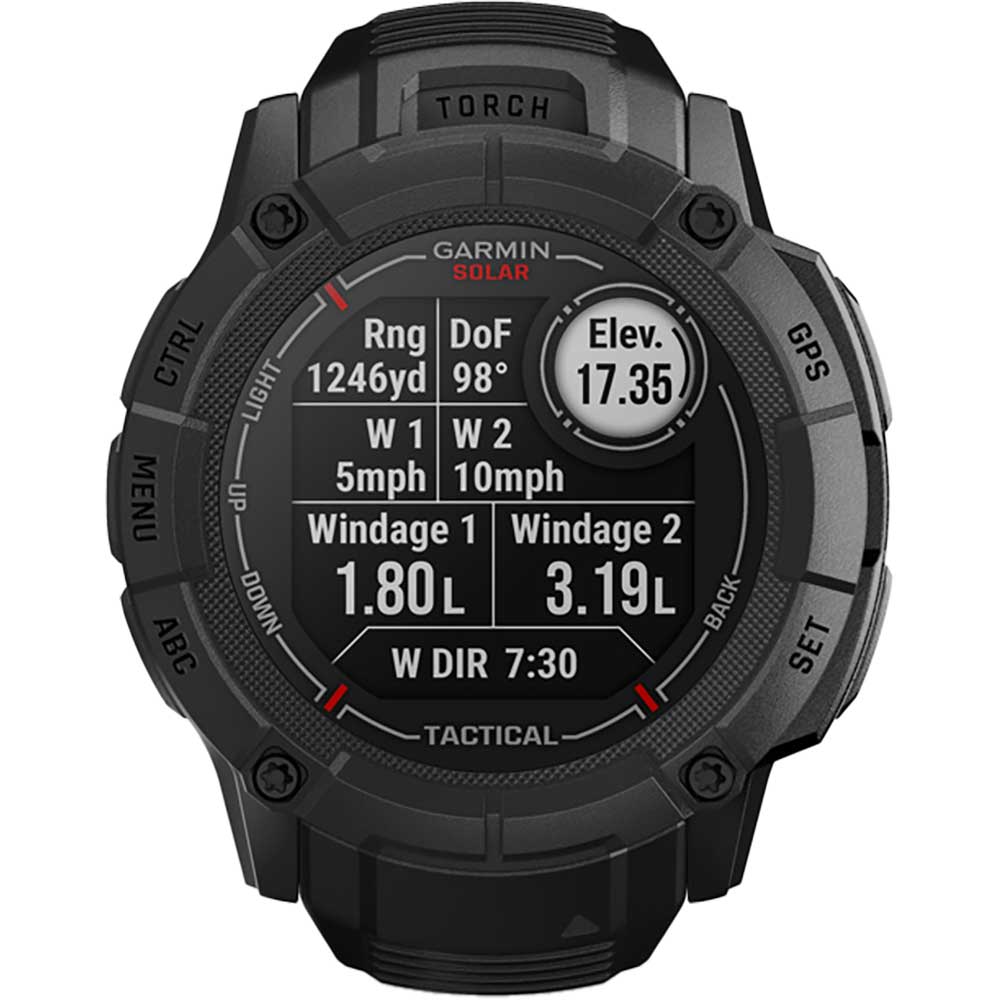 Smartwatch GARMIN Instinct 2X Solar Tactical Edition 50mm, GPS, Android/iOS, silicon, Black