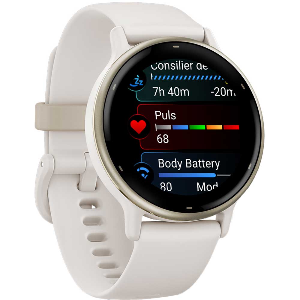 Smartwatch GARMIN Vivoactive 5 42mm, Wi-Fi, GPS, Android/iOS, silicon, Ivory/Cream Gold