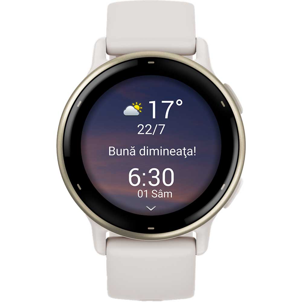 Smartwatch GARMIN Vivoactive 5 42mm, Wi-Fi, GPS, Android/iOS, silicon, Ivory/Cream Gold