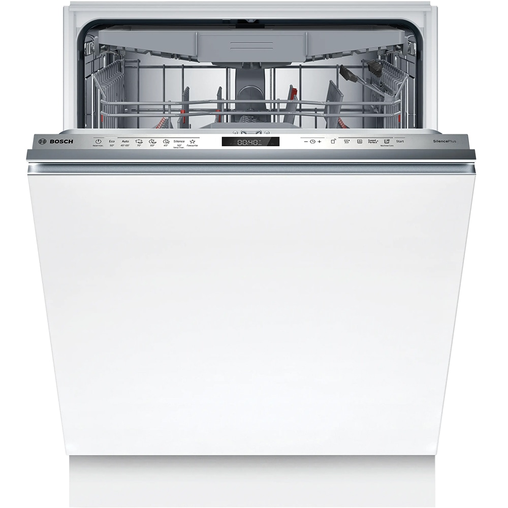 Masina de spalat vase incorporabila BOSCH SMD6ECX21E, 14 seturi, 7 programe, 60 cm, Clasa A, panou comanda inox