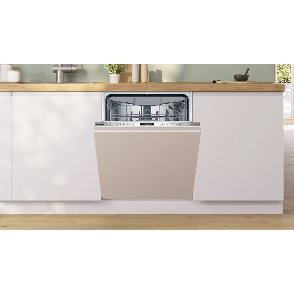 Masina de spalat vase incorporabila BOSCH SMD6ECX21E, 14 seturi, 7 programe, 60 cm, Clasa A, panou comanda inox
