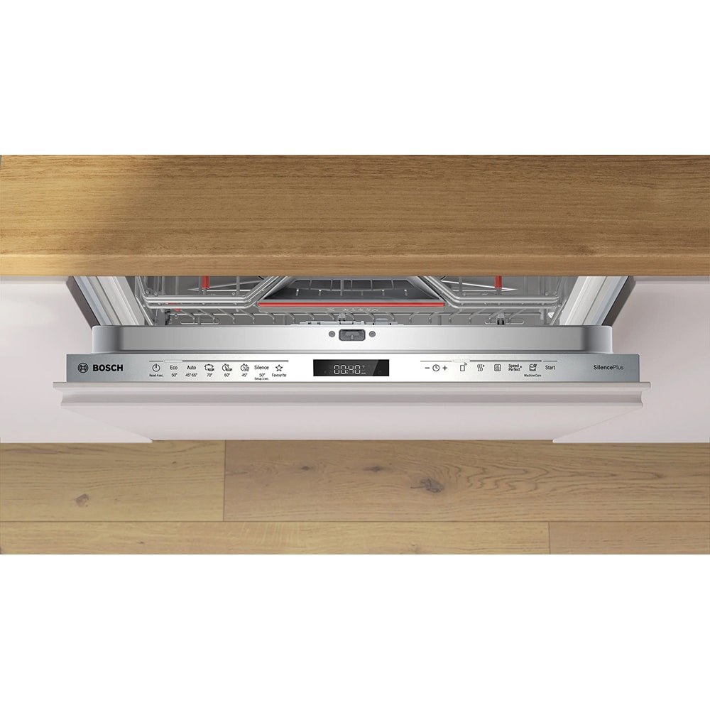 Masina de spalat vase incorporabila BOSCH SMD6ECX21E, 14 seturi, 7 programe, 60 cm, Clasa A, panou comanda inox