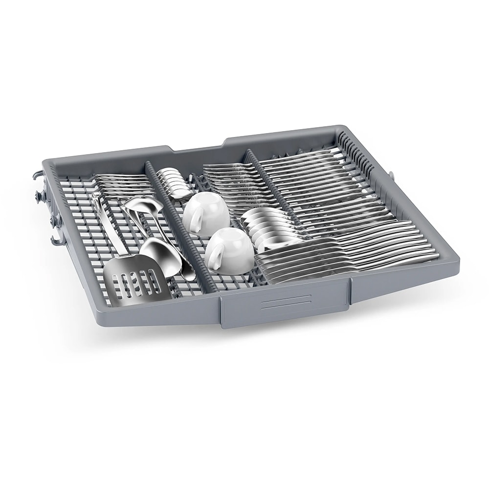 Masina de spalat vase incorporabila BOSCH SMD6ECX21E, 14 seturi, 7 programe, 60 cm, Clasa A, panou comanda inox