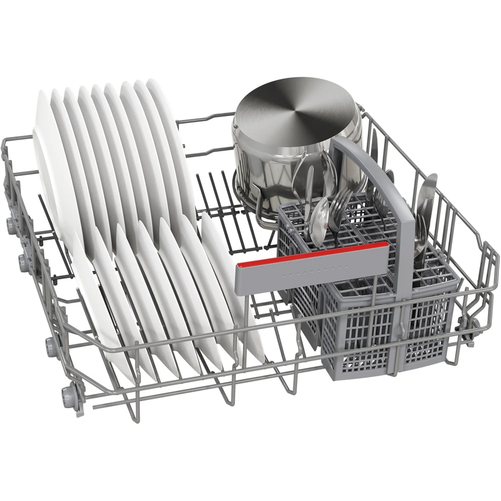 Masina de spalat vase semi-incorporabila BOSCH SMI4HTS14E, 13 seturi, 6 programe, 60 cm, Clasa C, inox