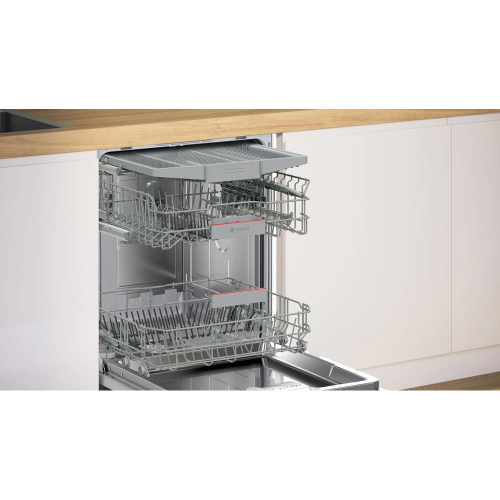 Masina de spalat vase semi-incorporabila BOSCH SMI4HVS14E, 14 seturi, 6 programe, 60 cm, Clasa C, inox