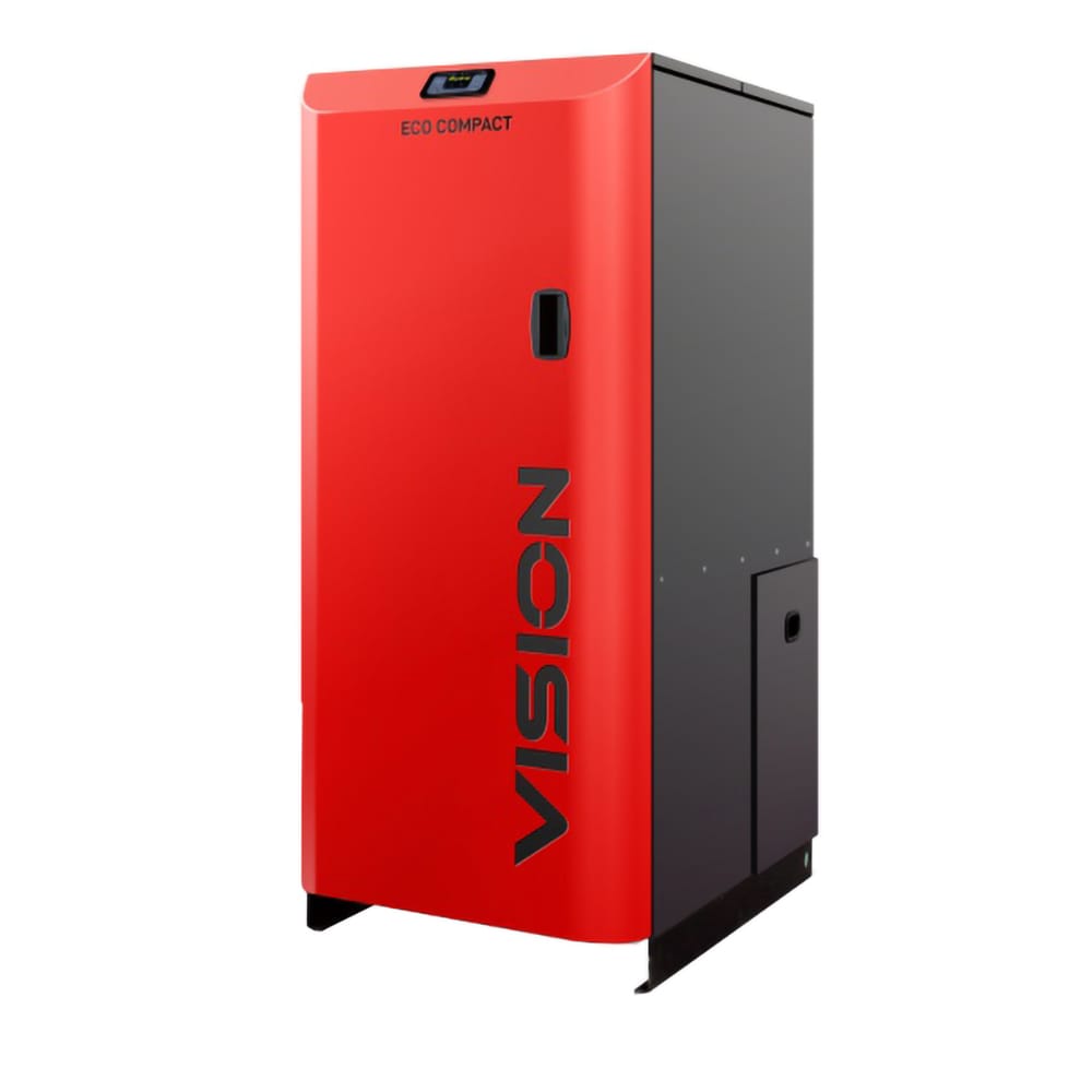 Cazan combustibil solid pe peleti VISION Eco Compact, 30 kW, rosu
