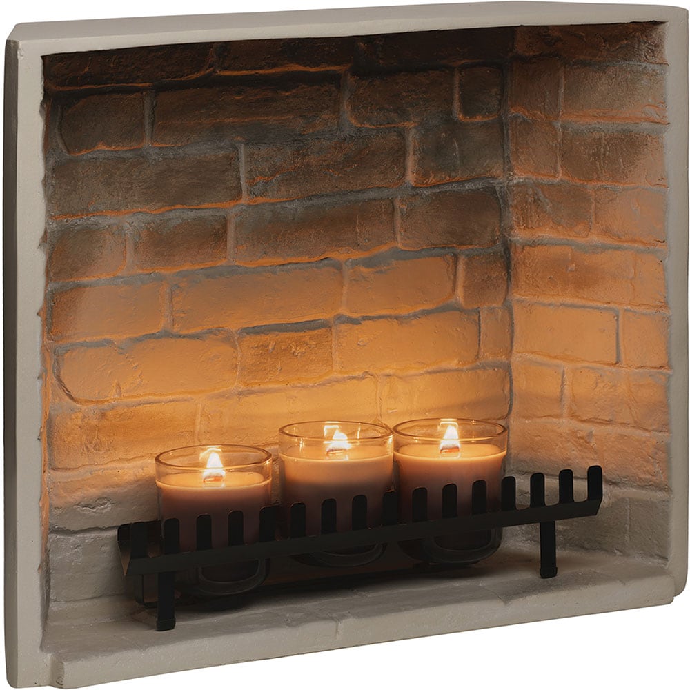 Focar cu lumanari TAGU ZenFlame, MDF, Caramiziu