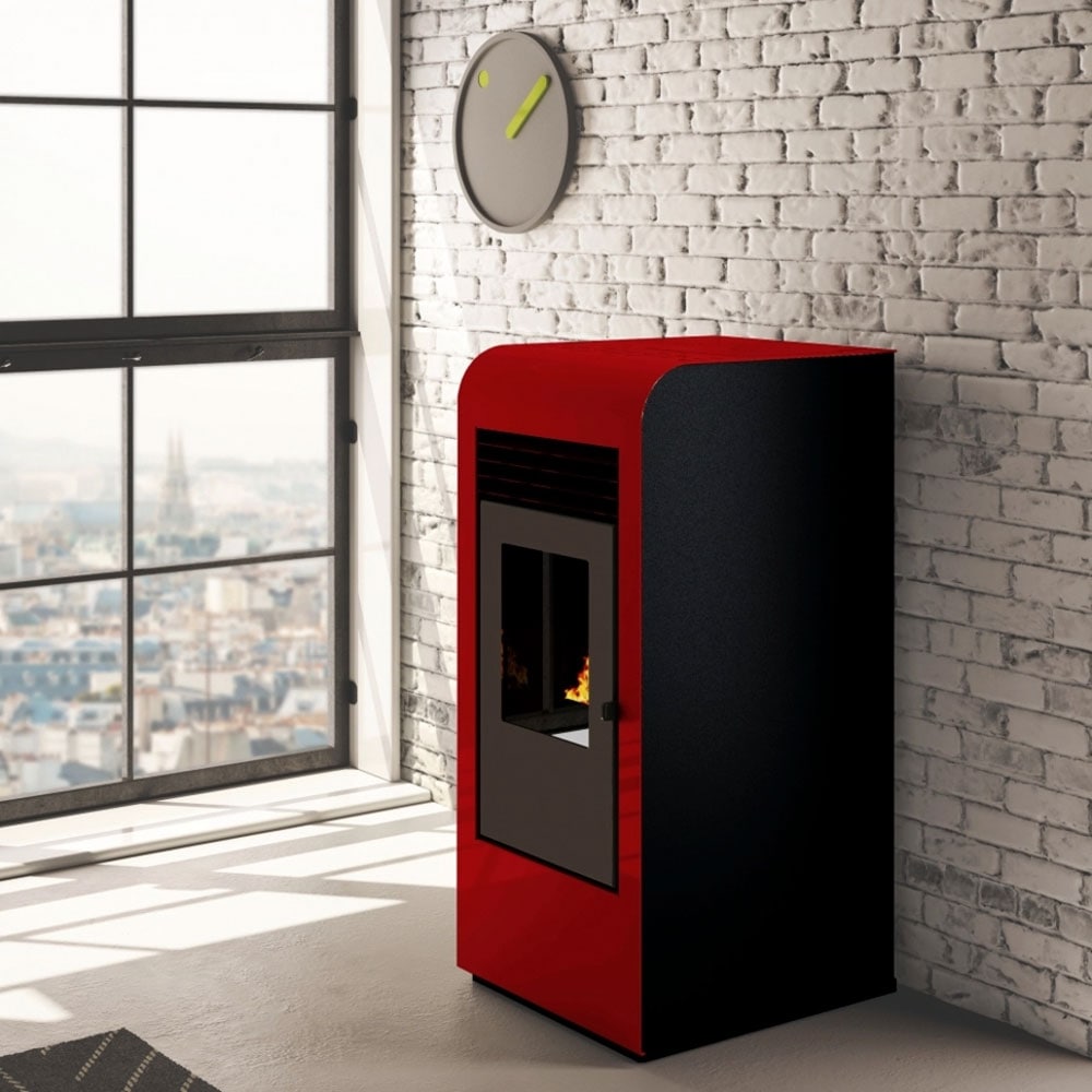 Termosemineu pe peleti GIADA Blood, 9.5 kW, rosu