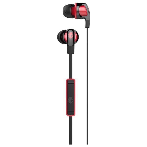 Casti SKULLCANDY Smokin Buds 2 S2PGFY-010, Cu Fir, In-Ear, Microfon, negru-rosu