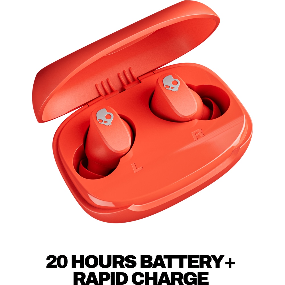 Casti SKULLCANDY Smokin' Buds 360, True Wireless, Bluetooth, In-Ear, Microfon, Plasma