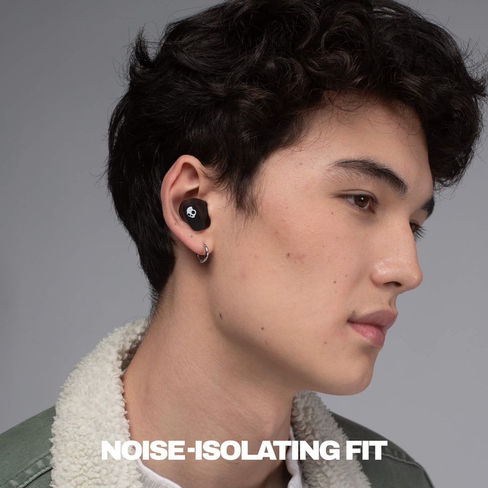 Casti SKULLCANDY Smokin' Buds 360, True Wireless, Bluetooth, In-Ear, Microfon, True Black