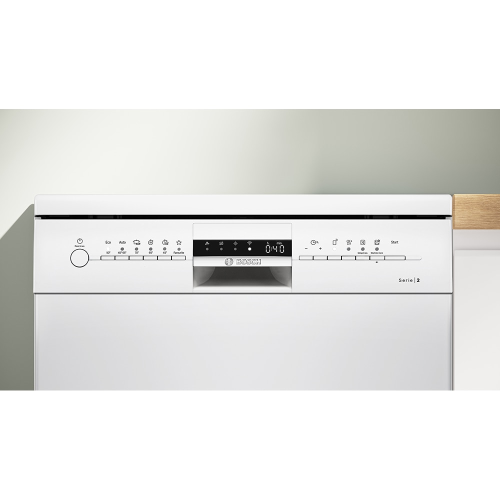 Masina de spalat vase independenta BOSCH SMS2ITW66E, 12 seturi, 6 programe, 60 cm, Clasa D, Wi-Fi, alb