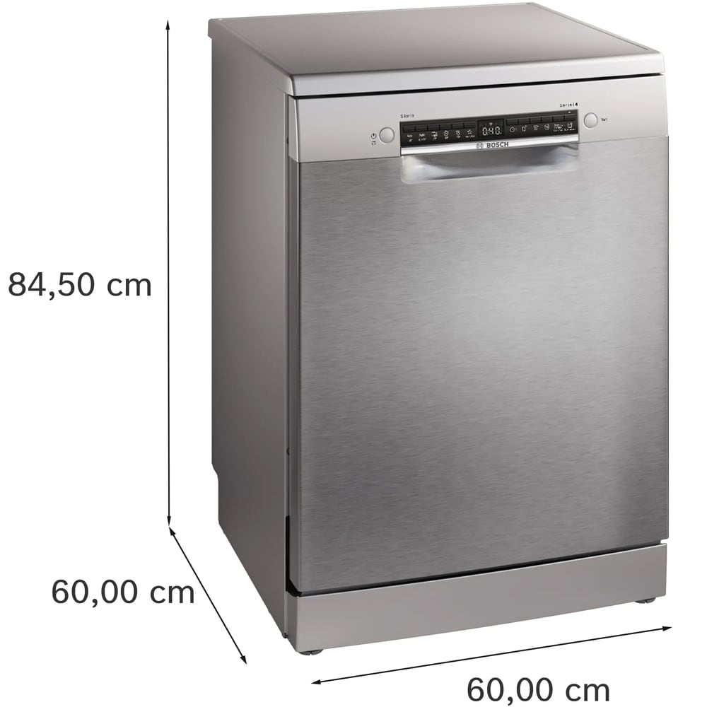Masina de spalat vase independenta BOSCH SMS4HVI14E, 14 seturi, 6 programe, 60 cm, Clasa C, inox anti-amprenta