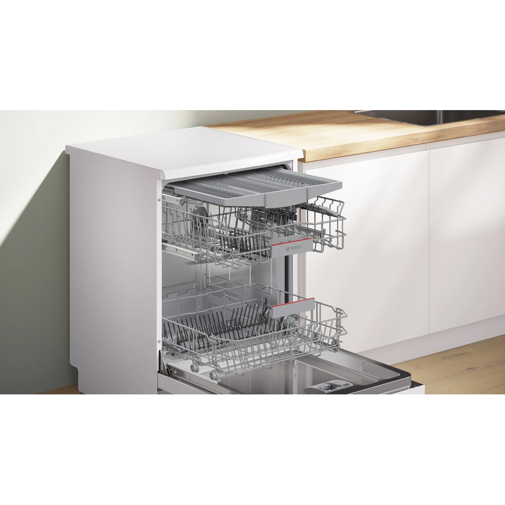Masina de spalat vase independenta BOSCH SMS4HVW14E, 14 seturi, 6 programe, 60 cm, Clasa C, Wi-Fi, alb