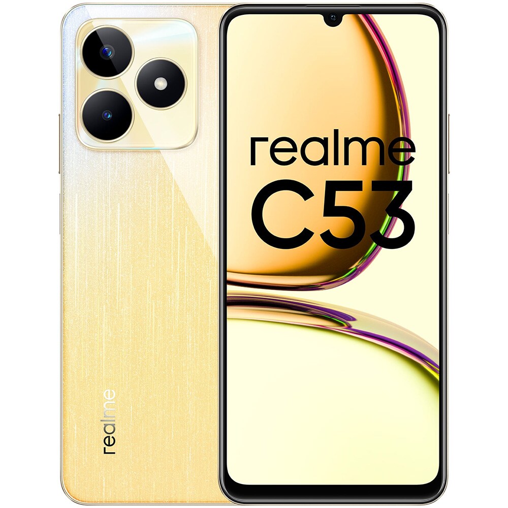 Telefon REALME C53, 128GB, 6GB RAM, Dual SIM, Champion Gold