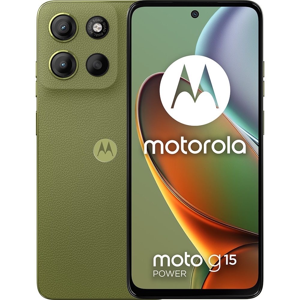 Telefon MOTOROLA Moto G15 Power, 256GB, 8GB RAM, Dual-Sim, Iguana Green