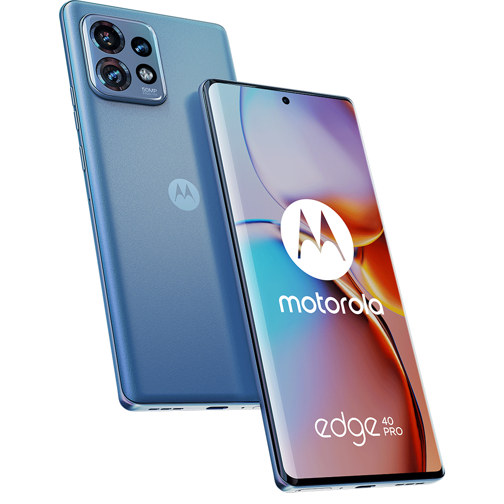 Telefon MOTOROLA Edge 40 Pro 5G, 256GB, 12GB RAM, Dual SIM, Lunar Blue